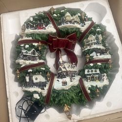 Thomas Kinkade  Christmas Wreath