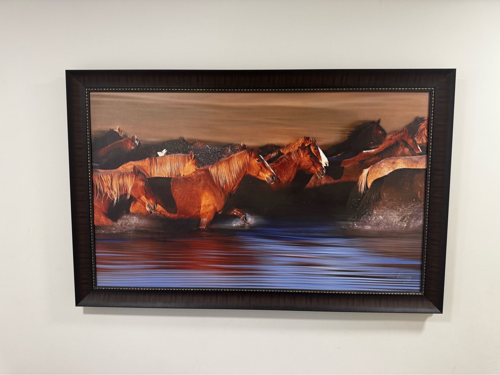 Aart piece of Stunning Framed Horse Herd Print - Dynamic Wildlife Art ๐