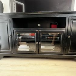 Beautiful Black Cabinet And Shelves