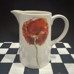 2001 Tiffany & Co. Blossom Red Poppy Pitcher Creamer Made in England