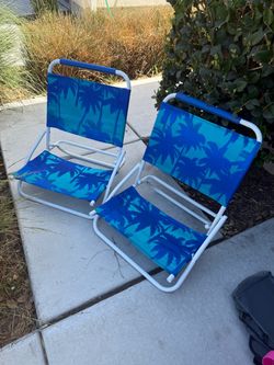 Folding Beach Chairs Set of 2
