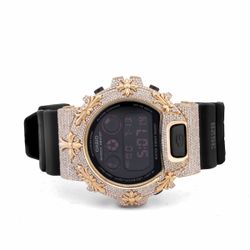 Chrome Hearts VVS Diamond Moissanite Iced-Out G-Shock💎