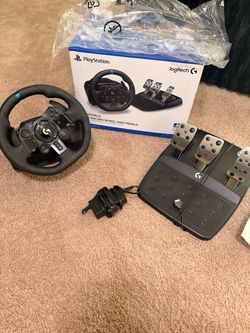 Logitech - g923 racing wheel and pedals for ps5 and ps4 and windows