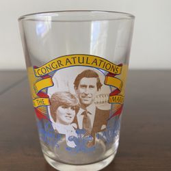 Charles and Diana commemorative wedding glass.