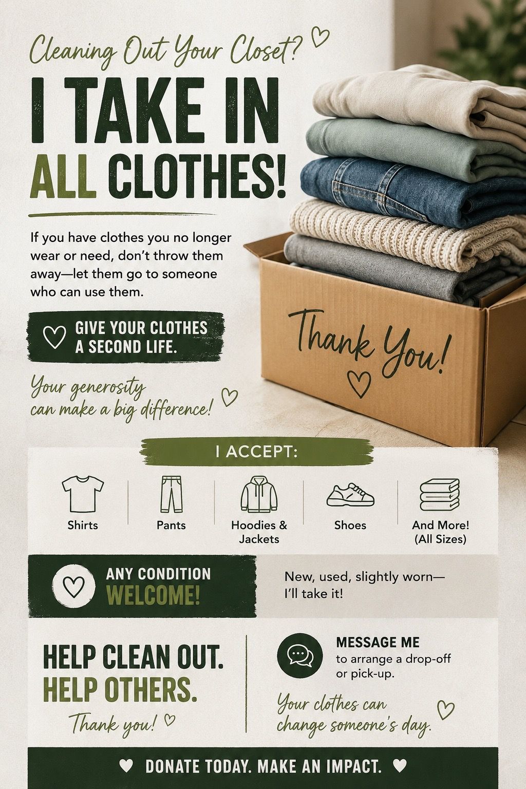 Free clothes drop off