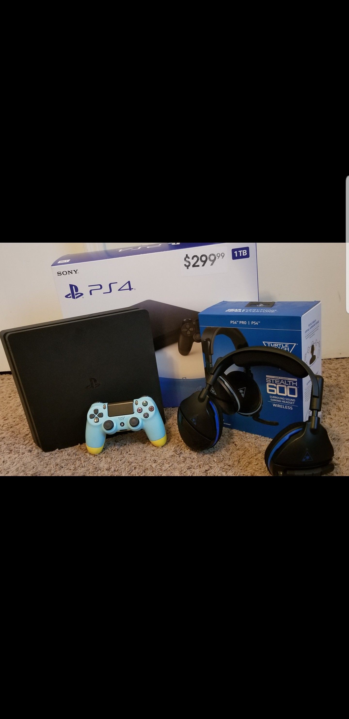 Ps4 slim +headset turtle beach stealth 600