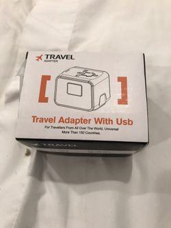 Universal travel adapter w/ 3 USB ports +1 type C