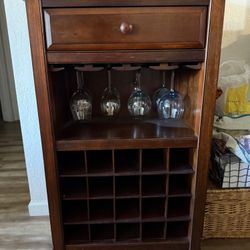 Crate & Barrel Noble Wine Storage Cabinet 