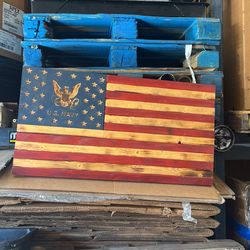 Wood Flag Decor 