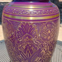 Purple Brass Urn 