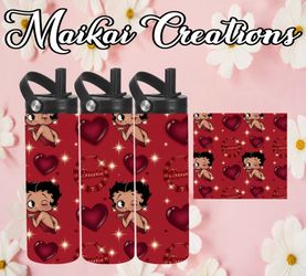 Betty boop custom tumbler water bottles