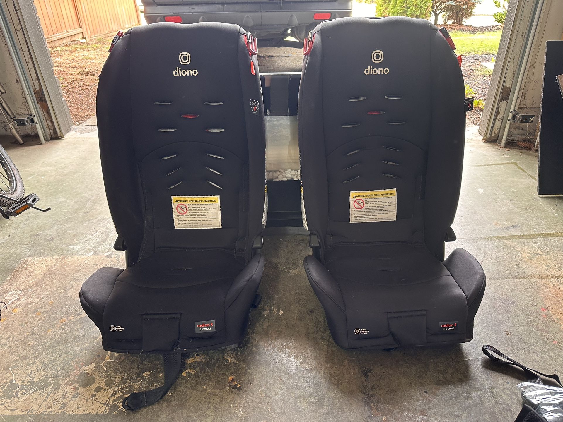 Diono Radian 3R, All-in-One Convertible Car Seat, Rear and Forward Facing, Slim Fit 3 Across (SET OF 2)