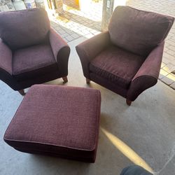 Sofa chairs set ( maroon ) - read Discription