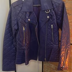 Purple Leather Jacket
