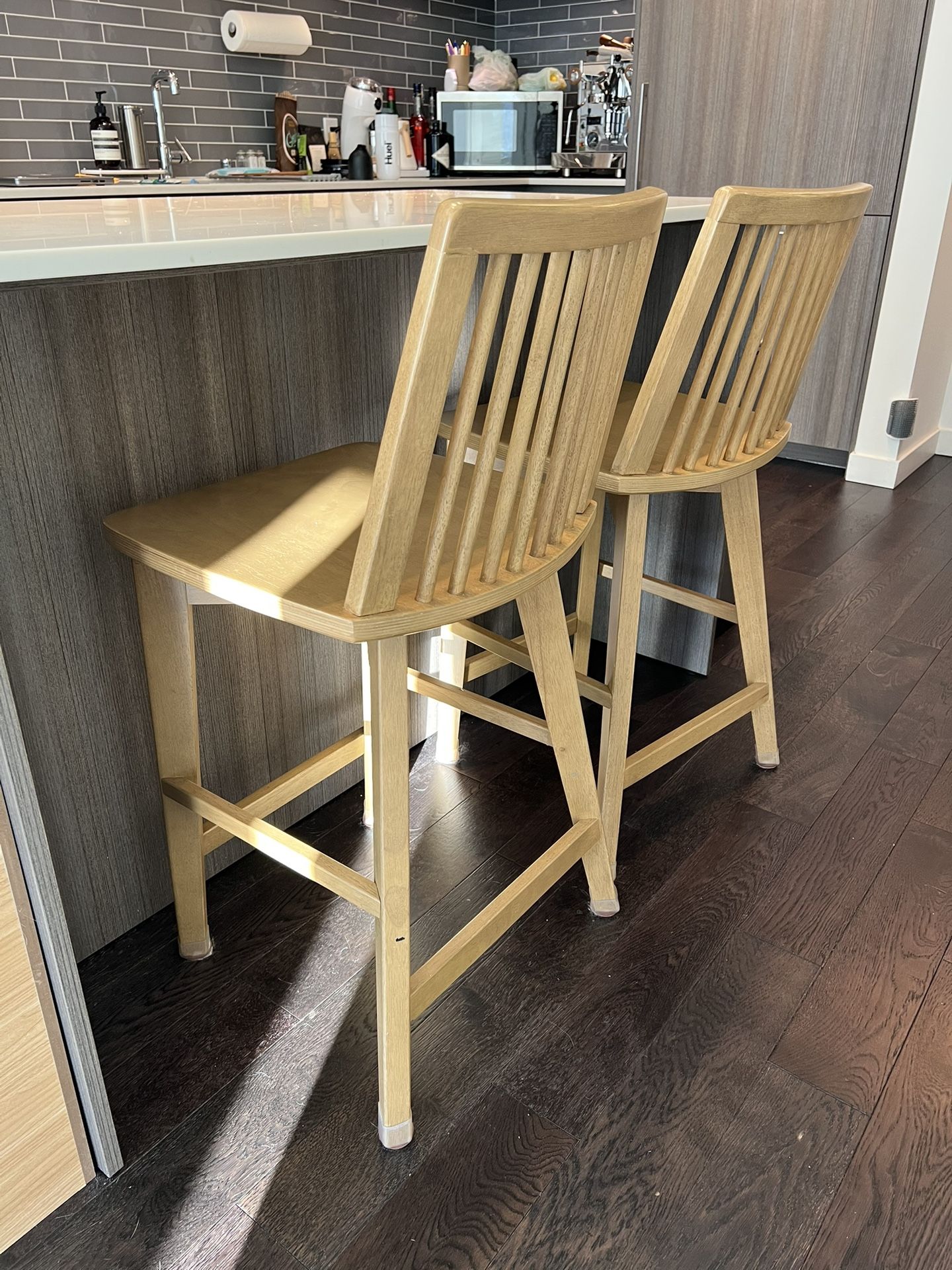 Two Studio McGee Counter Stools