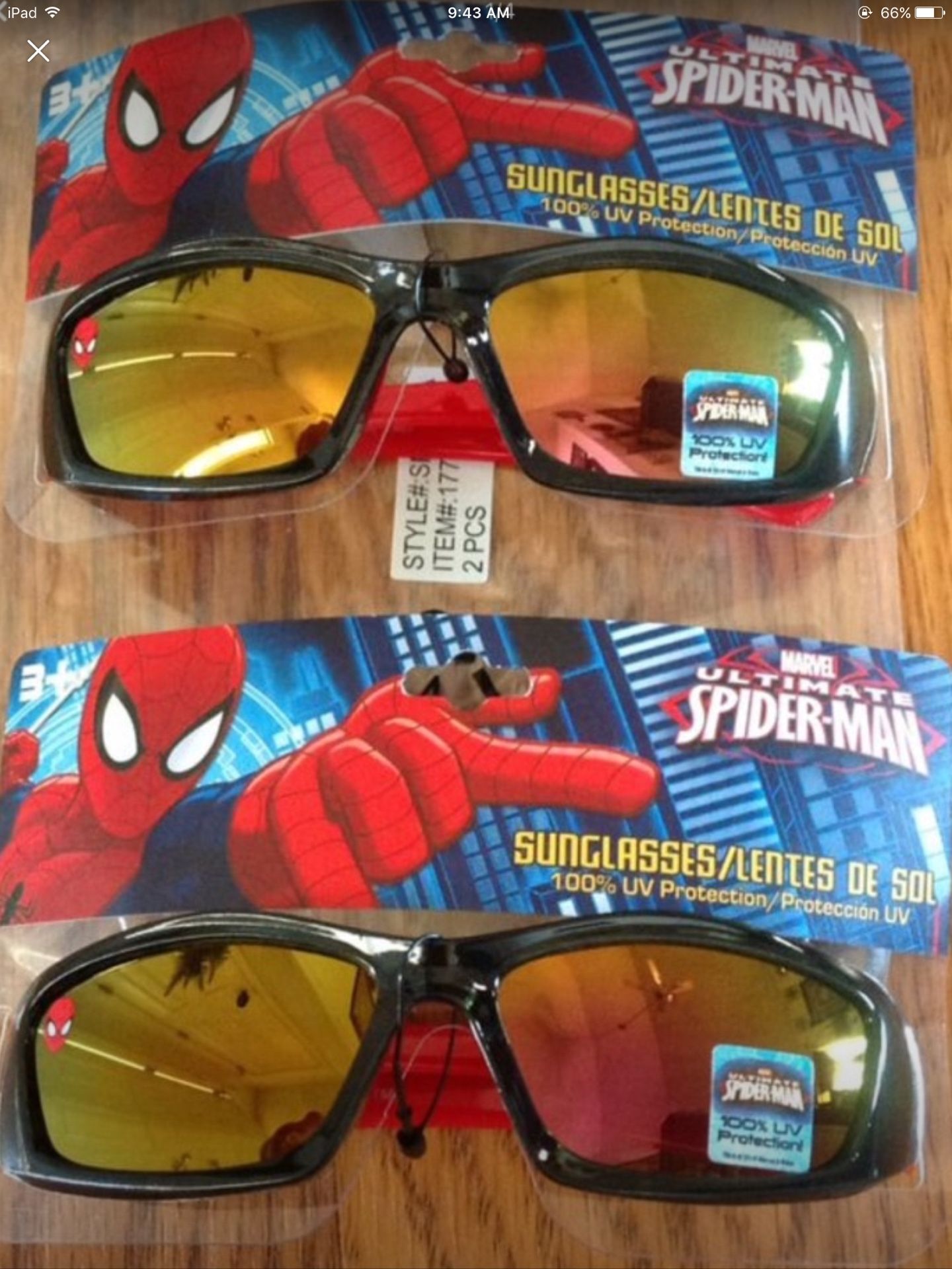2- Marvel Ultimate Spiderman Sunglasses Blue Web - 100% UVA & UVB Protection