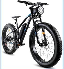 Electric Bike for Adults, 26" x 4.0 Fat Tire Ebike, 350W (Peak 500W) 36V 10.4Ah Lithium Battery Electric Bicycle, 21-Speed, Up to 35 Miles for Commuti