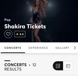 Shakira Concert Tickets August 4th
