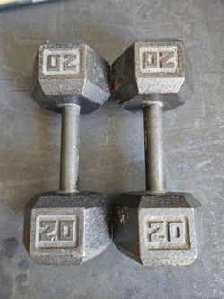20lb Metal Hex Dumbbells-