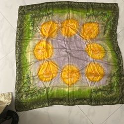 Scarf Handmade silk scarf, 100% silk, Handmade Painting 