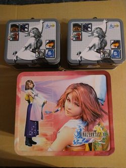 Final Fantasy X Tin Lunch Boxes Rare Promo