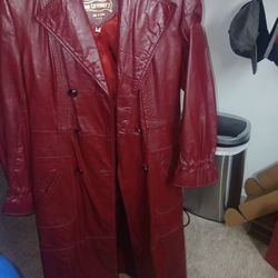 Vintage Genuine Leather Coat