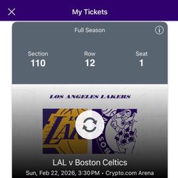 Lakers Vs Celtics | Sun Feb 22