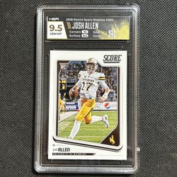2018 Panini Score Josh Allen Rc Rookie Hga 9.5 Gem Mint Buffalo Bills