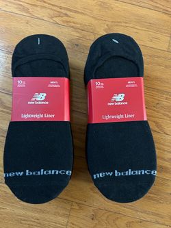 New Balance Men's Black Lightweight Liner Socks 20 pairs