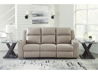 Lavenhorne Pebble Reclining Sofa with Drop Down Table