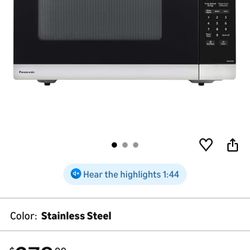 Panasonic 1.3 cu. ft. Inverter Microwave, 1200W - NN-SC67NS