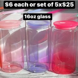 Sublimation 16oz glass cups