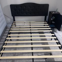 $50 Full Size Frame Headboard bed Like NEW W/  Air Mattress 
