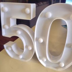 9 inch light up "50" Marquee Numbers