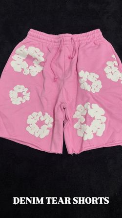 Denim Tear Shorts Pink