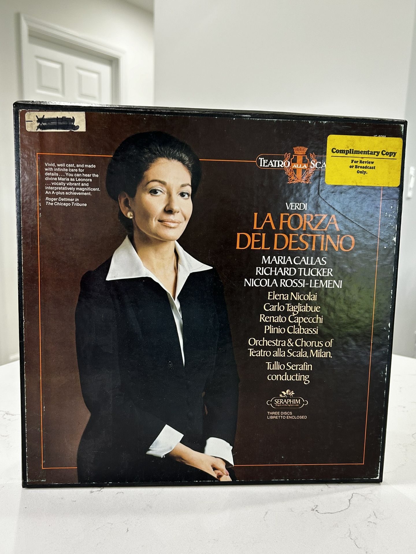 Verdi La Forza del Destino Maria Callas Richard Tucker Nicola Rossi Lemeni LP