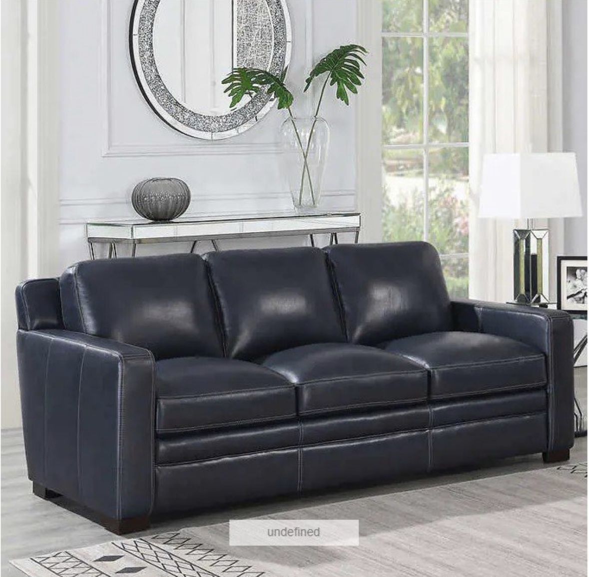 Chanton Leather Sofa | Simon Li | Top Grain Leather | Blue