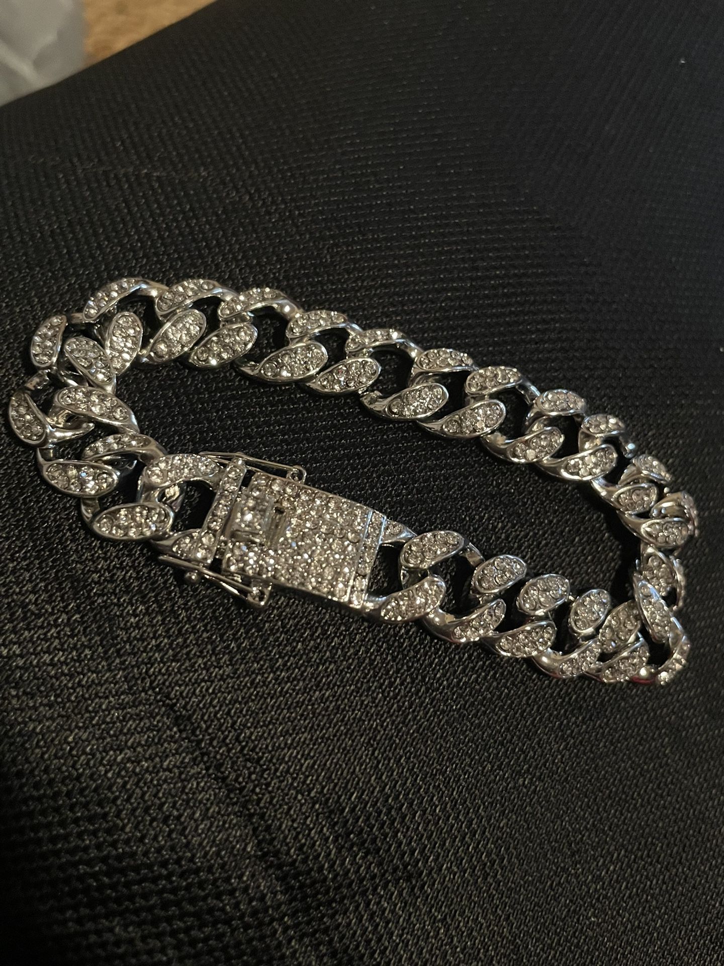 Cuban link bling bracelet
