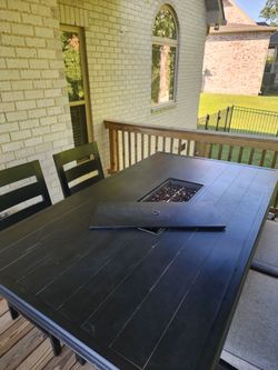 Ashley Furniture Perrymount 5-Piece Outdoor Fire Pit Bar Set – $1,350 OBO