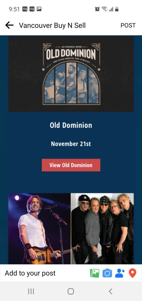 OLD DOMINION  TICKETS 