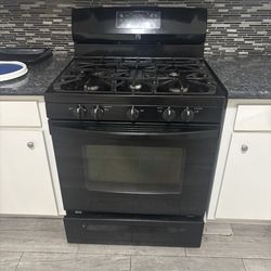 Black gas stove