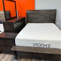 BEAUTIFUL NEW PETER QUEEN BEDROOM SET ON SALE ONLY $799. KING SET $899. IN STOCK SAME DAY DELIVERY 🚚 EASY FINANCING 