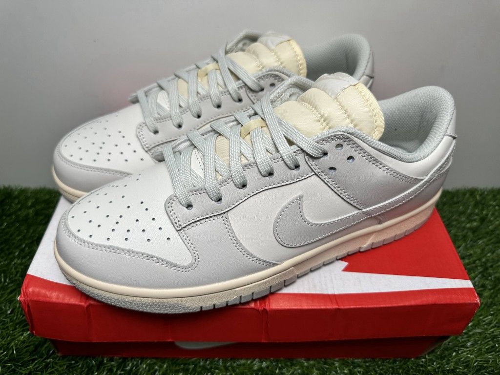 NIKE DUNK LOW GREY FOG SAIL WHITE NEW SALE SNEAKERS SHOES MEN SIZE