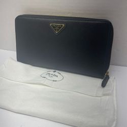 PRADA SAFFIANO METAL LEATHER LONG CONTINENTAL WALLET (CMP127280)
