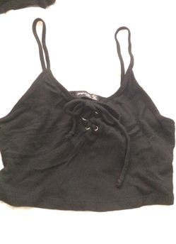 Lace up crop top
