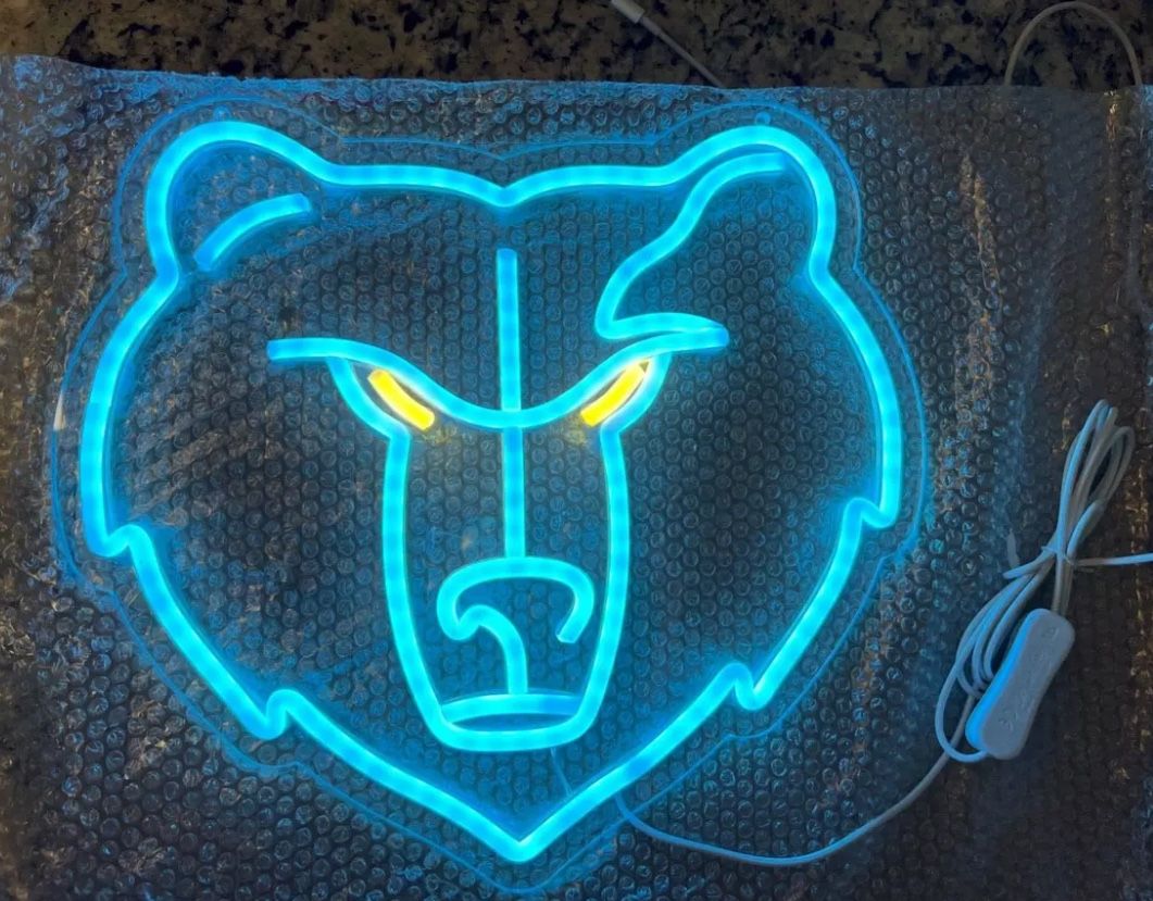 Memphis Grizzlies 12" LED Neon Sign Light NEW Bar Man Cave Ja Morant