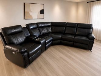 BLACK RECLINER SECTIONAL W/ LEDβs & BLUETOOTH πͺ ποΈ π‘