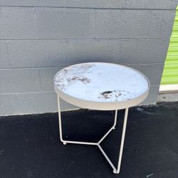 Marble End Table Round Accent Side Coffee Table - 19.9x19.7"(Dia x H) MANY AVAILABLE 