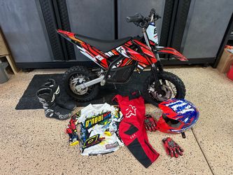 Kandi pit king Jr.   electric dirtbike. 48Volt. Located in pacific beach.