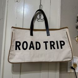 Large Road Trip Canvas Tote 